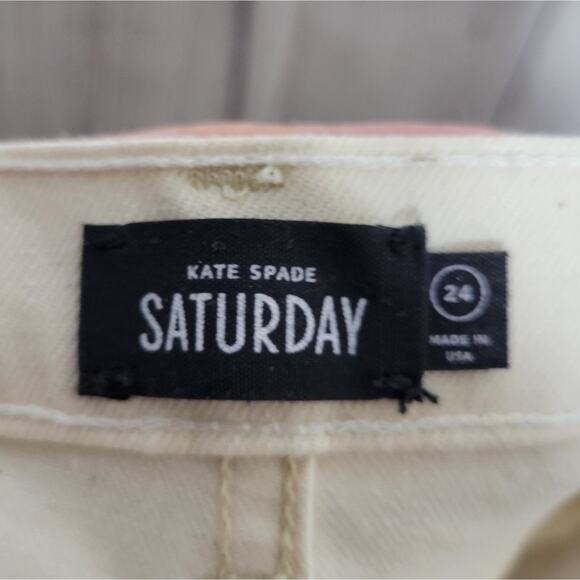 Kate Spade Saturday White/Tan Two-tone Jeans, size 24 - Picture 5 of 6